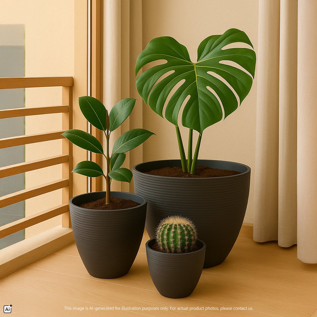 Verdant Bloom Planter Pot Series https://felton.id/product/round-flower-pot-fbl-2400-series/ Felton Indonesia